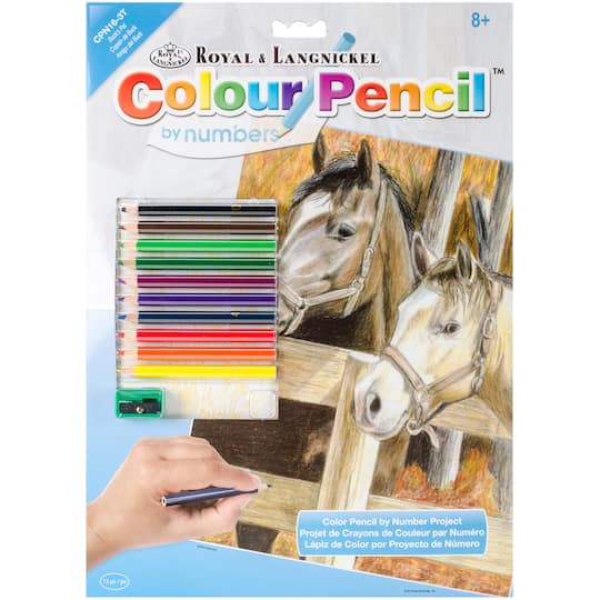 Royal &#x26; Langnickel&#xAE; Buck&#x27;s Pal Colour Pencil&#x2122; by Number Kit